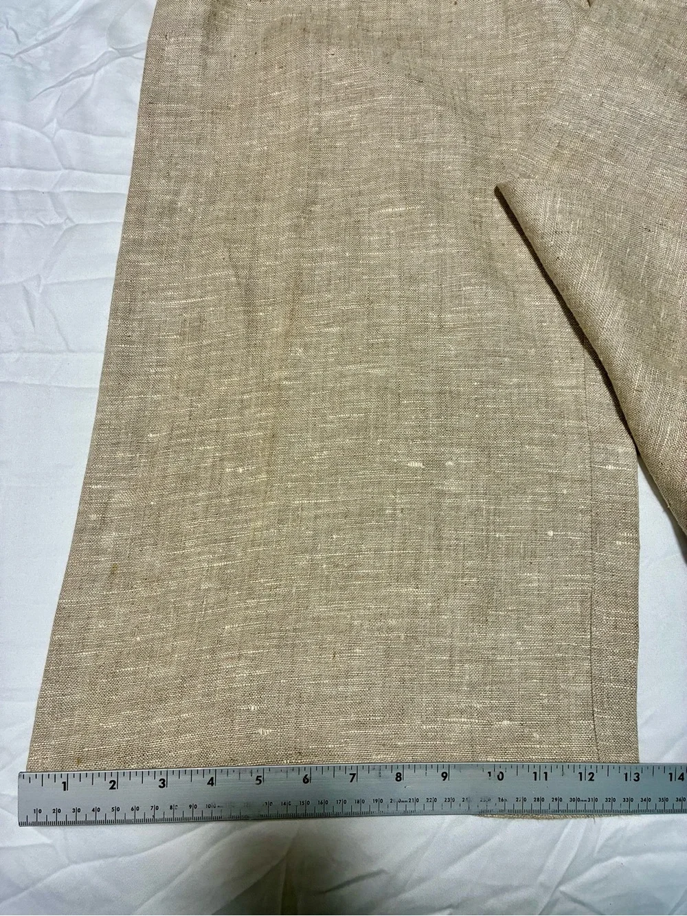 VTG Bernard Holtzman 12 Natural 💯 Thick Linen Wide Leg Pants Quiet Luxury EUC